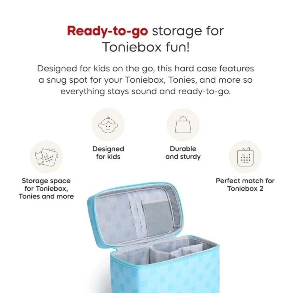 Tonies 1 Or 2 All In One Carring Case Sky Blue New In Box
